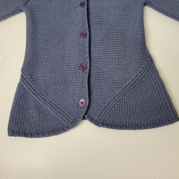 Philippe Adec Paris Wool Blend Cardigan Womens Knit Fringe French Girl Designer - Picture 7 of 16